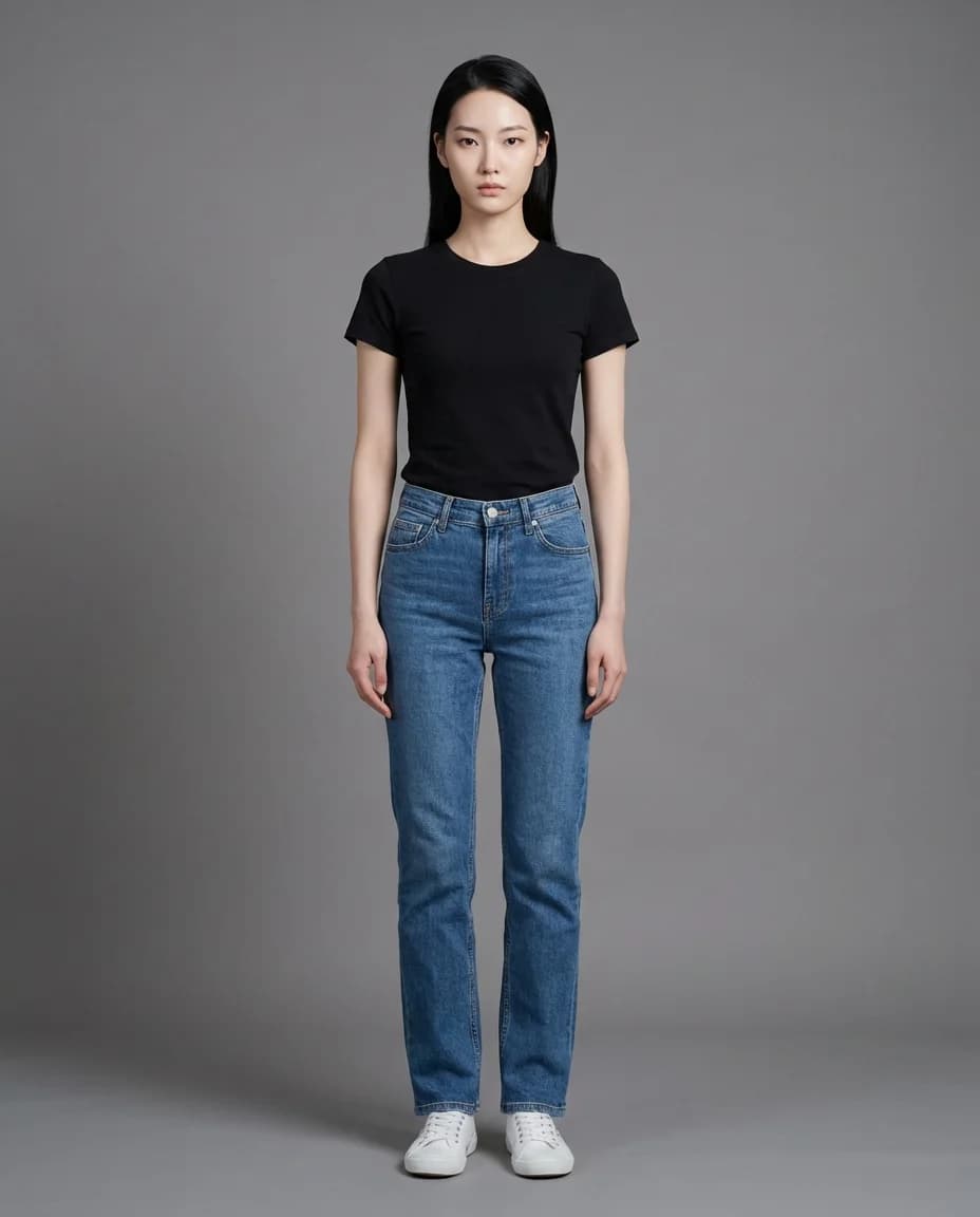 AI fashion photoshoot - model in 20s example