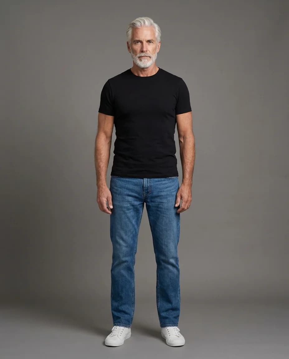 AI fashion photoshoot - model 50 plus example