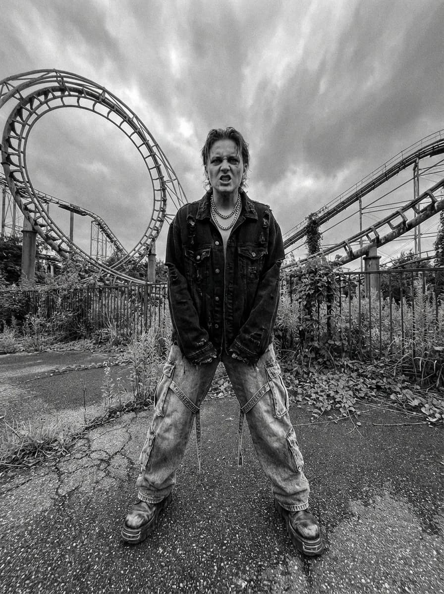Abandoned Theme Park fashion photography example 1
