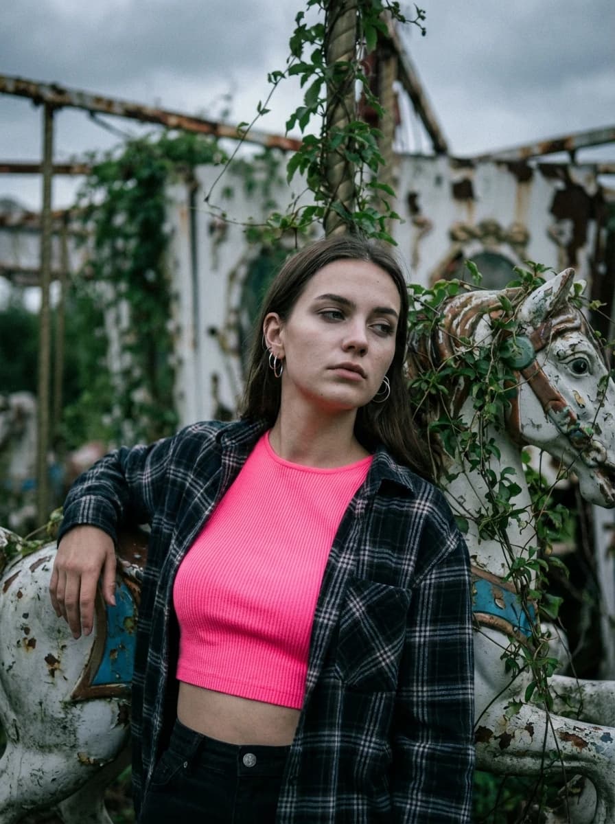 Abandoned Theme Park fashion photography example 2