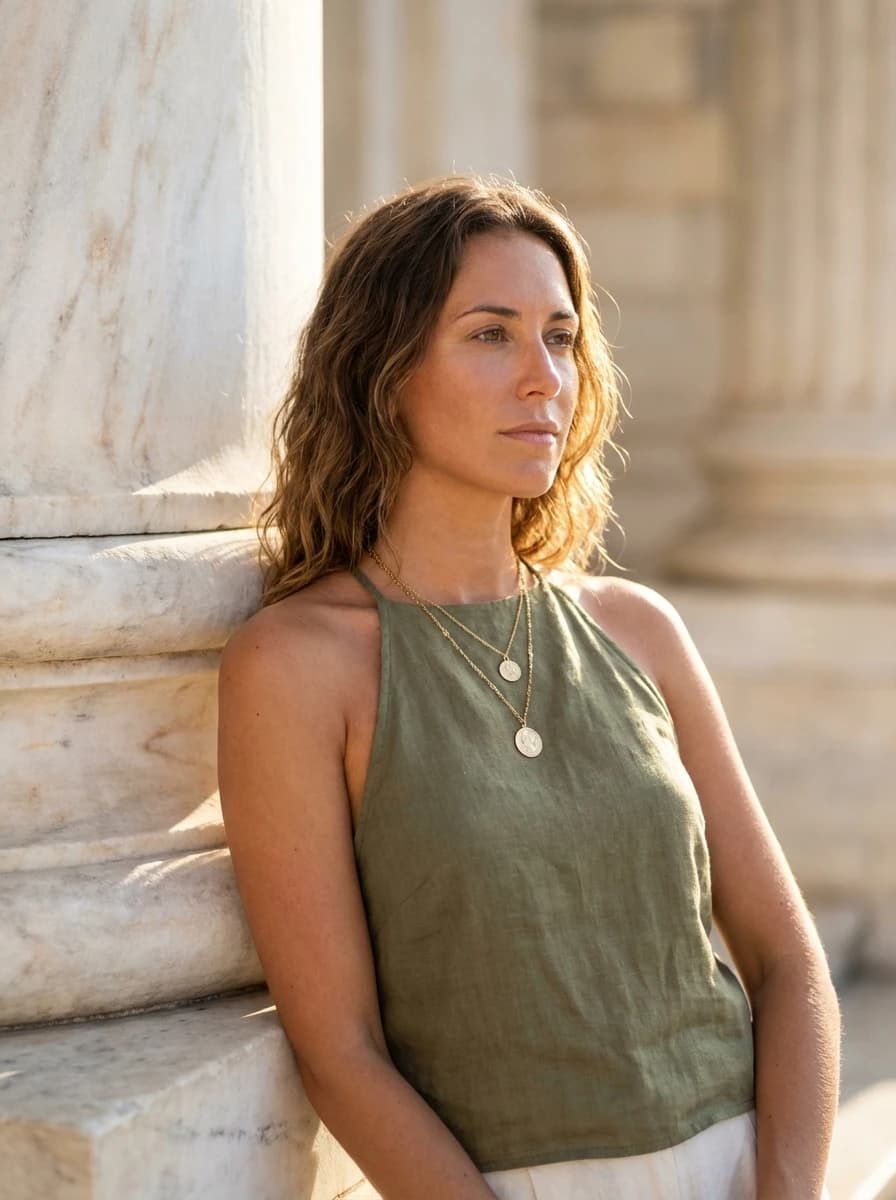 Ancient Greek Ruins fashion photography example 2