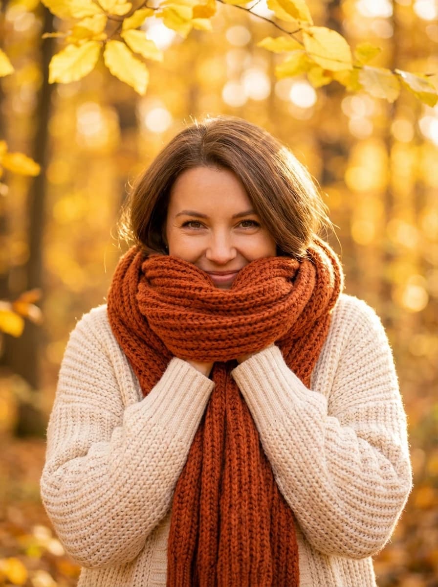 Autumn Birch Forest fashion photography example 2
