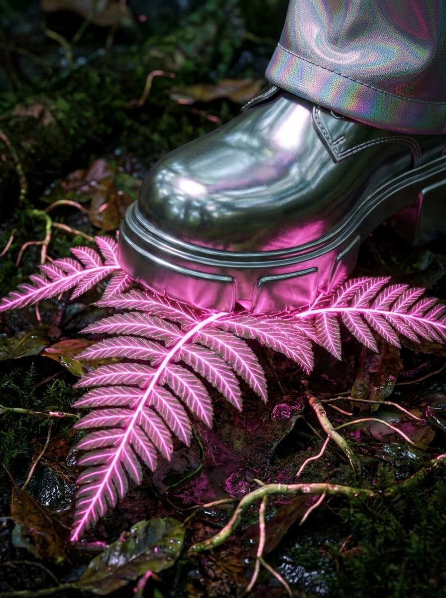 Bioluminescent Alien Jungle fashion photography example 3