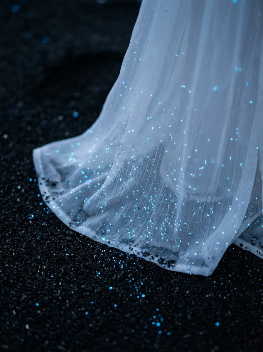 Bioluminescent Bay at Night fashion photography example 3