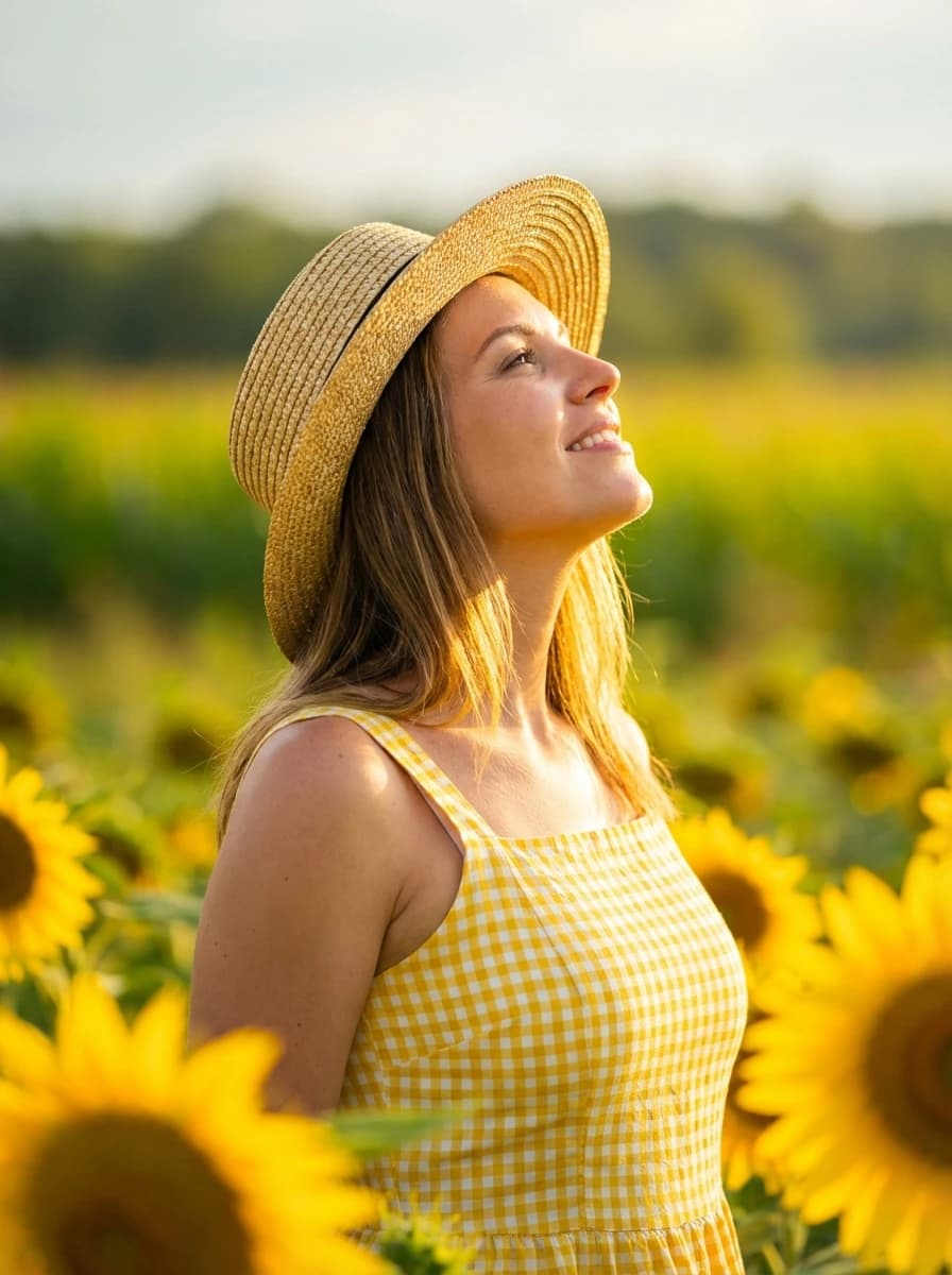 Bright Sunflower Field fashion photography example 2