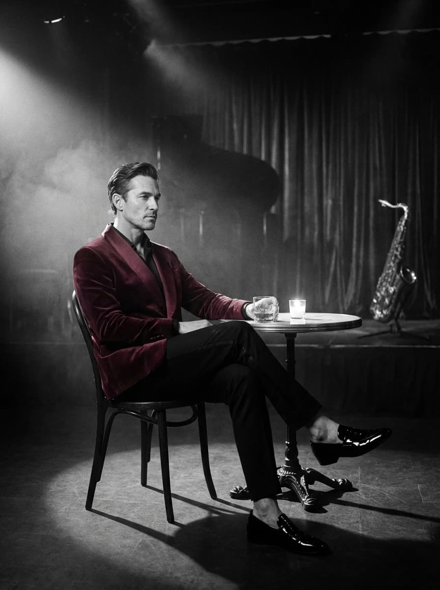 Dimly Lit Jazz Club fashion photography example 1
