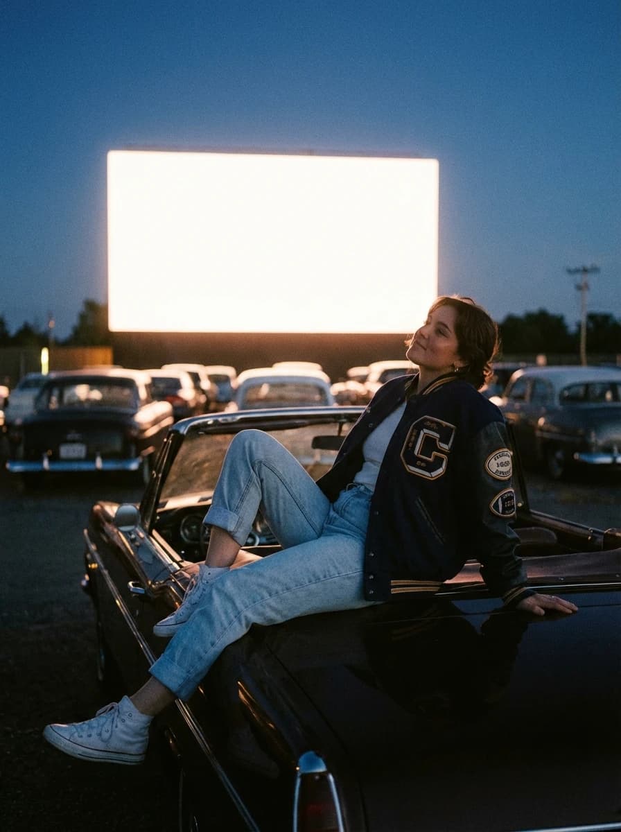 Drive-In Movie Theater fashion photography example 1
