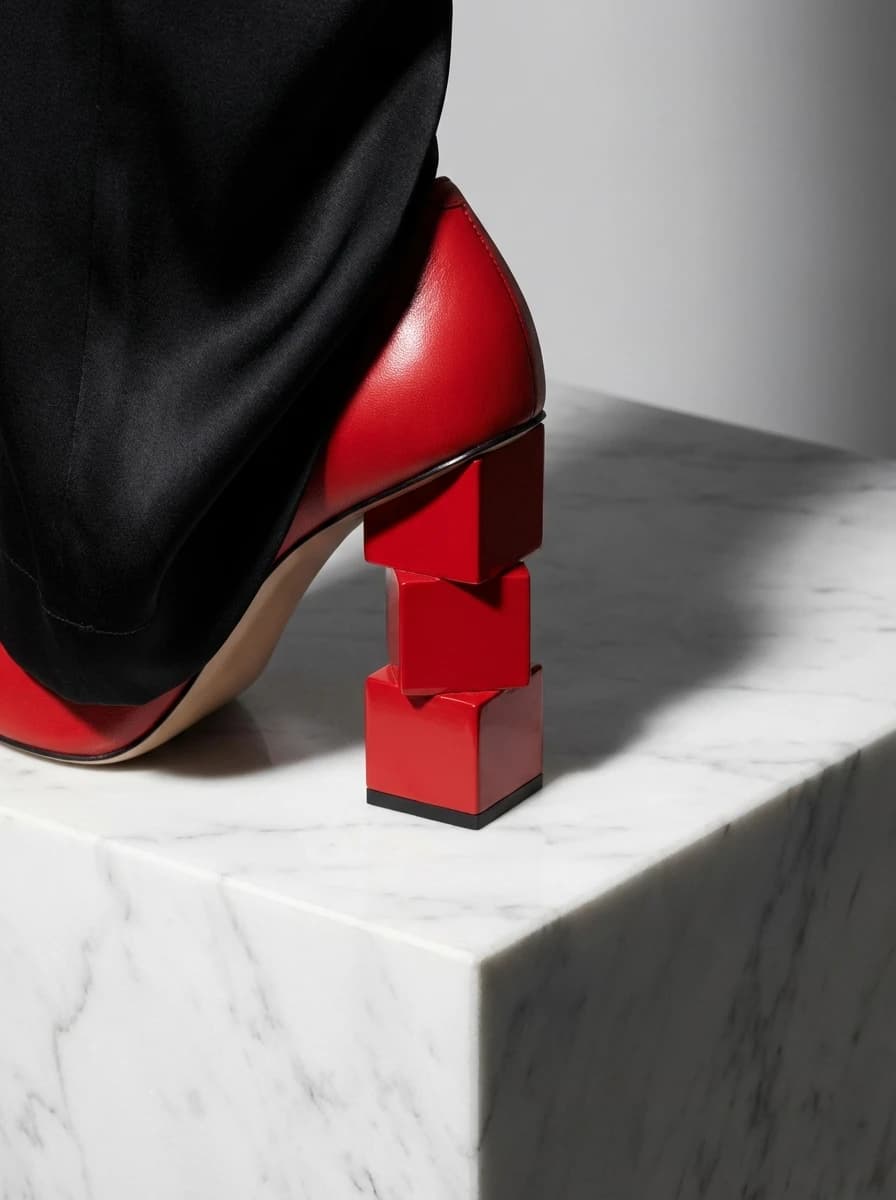 Empty Museum Gallery with Sculptures fashion photography example 3
