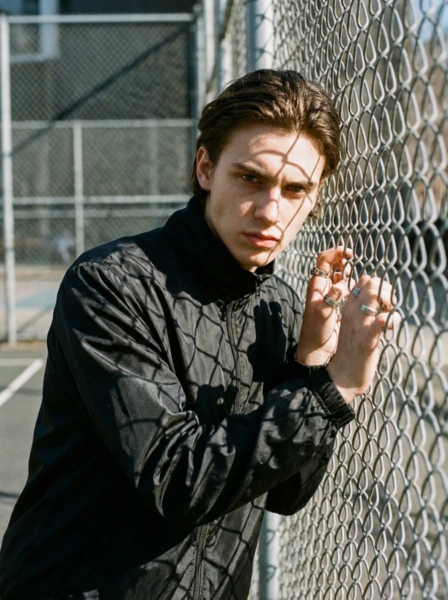 Empty Urban Basketball Court fashion photography example 2
