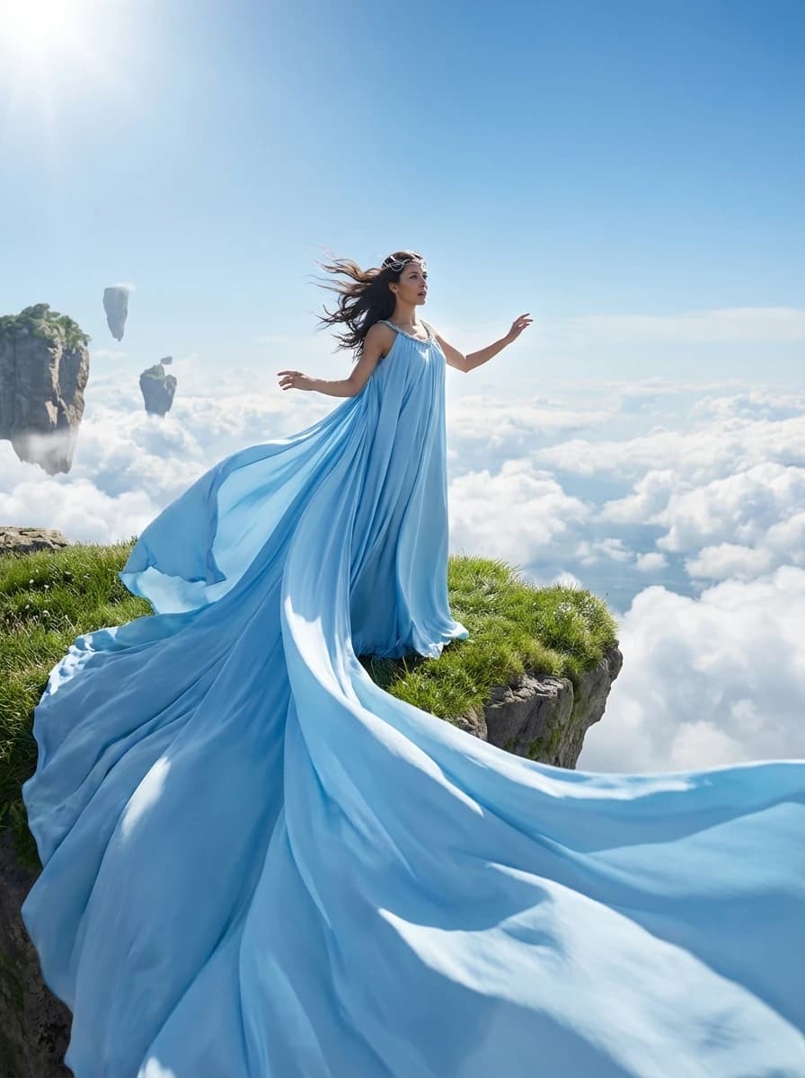 Floating Islands in the Sky fashion photography example 1
