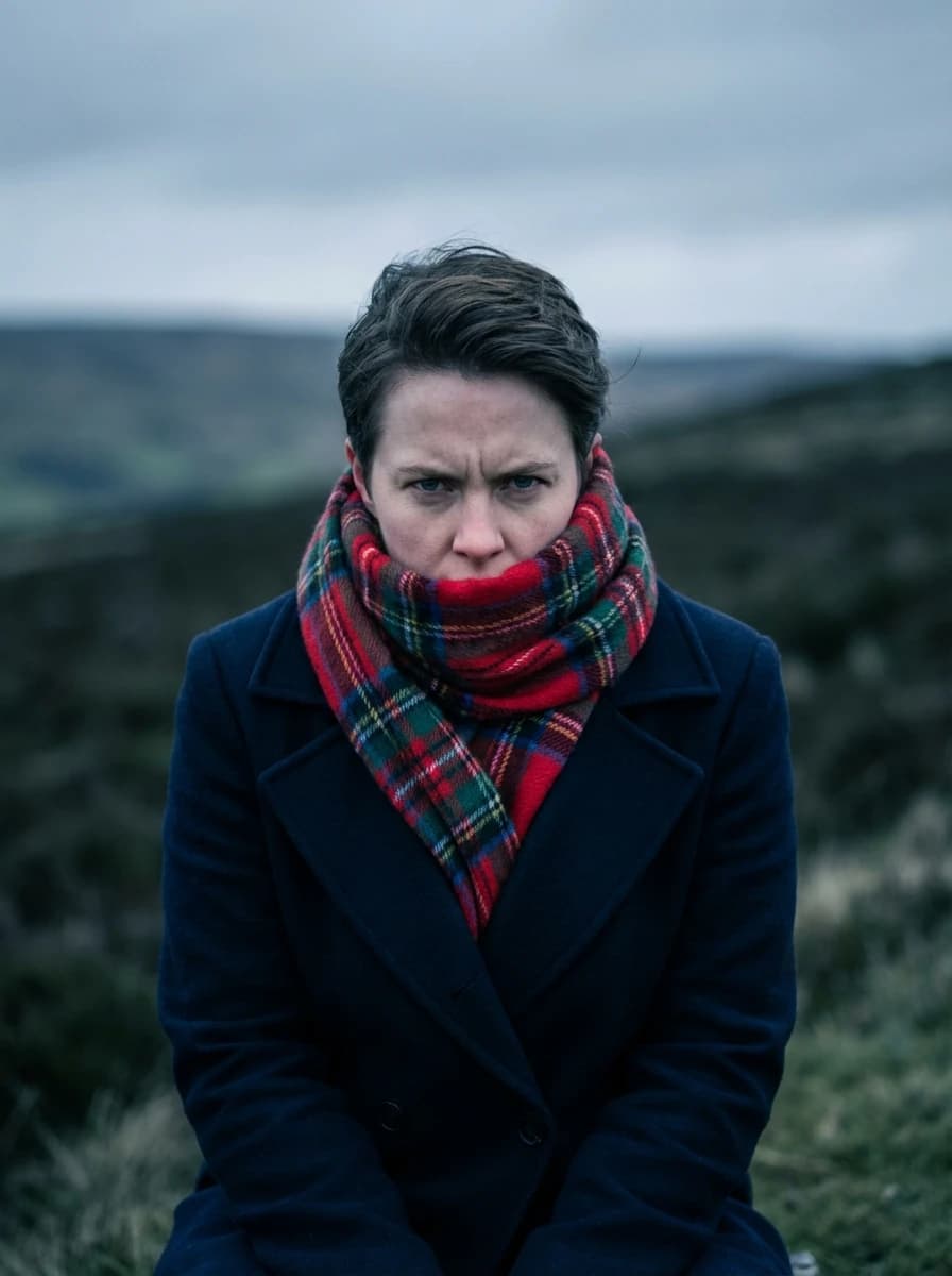 Foggy Scottish Highlands fashion photography example 2