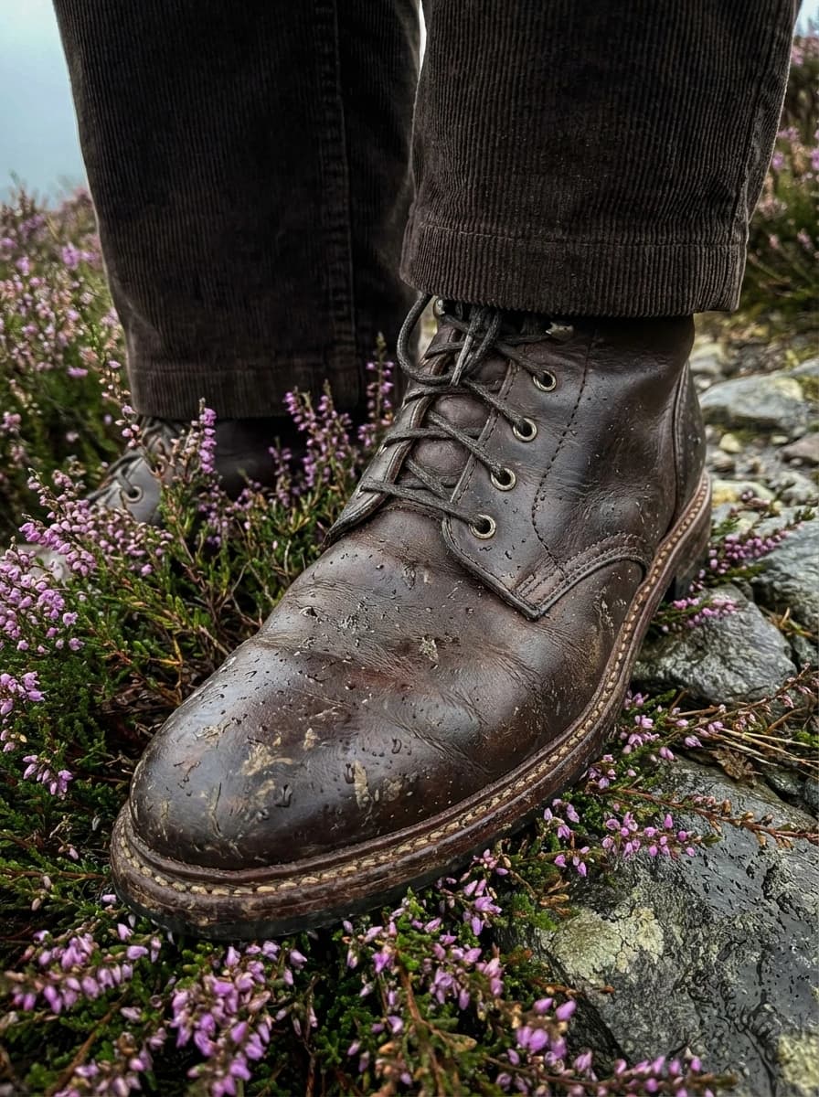 Foggy Scottish Highlands fashion photography example 3