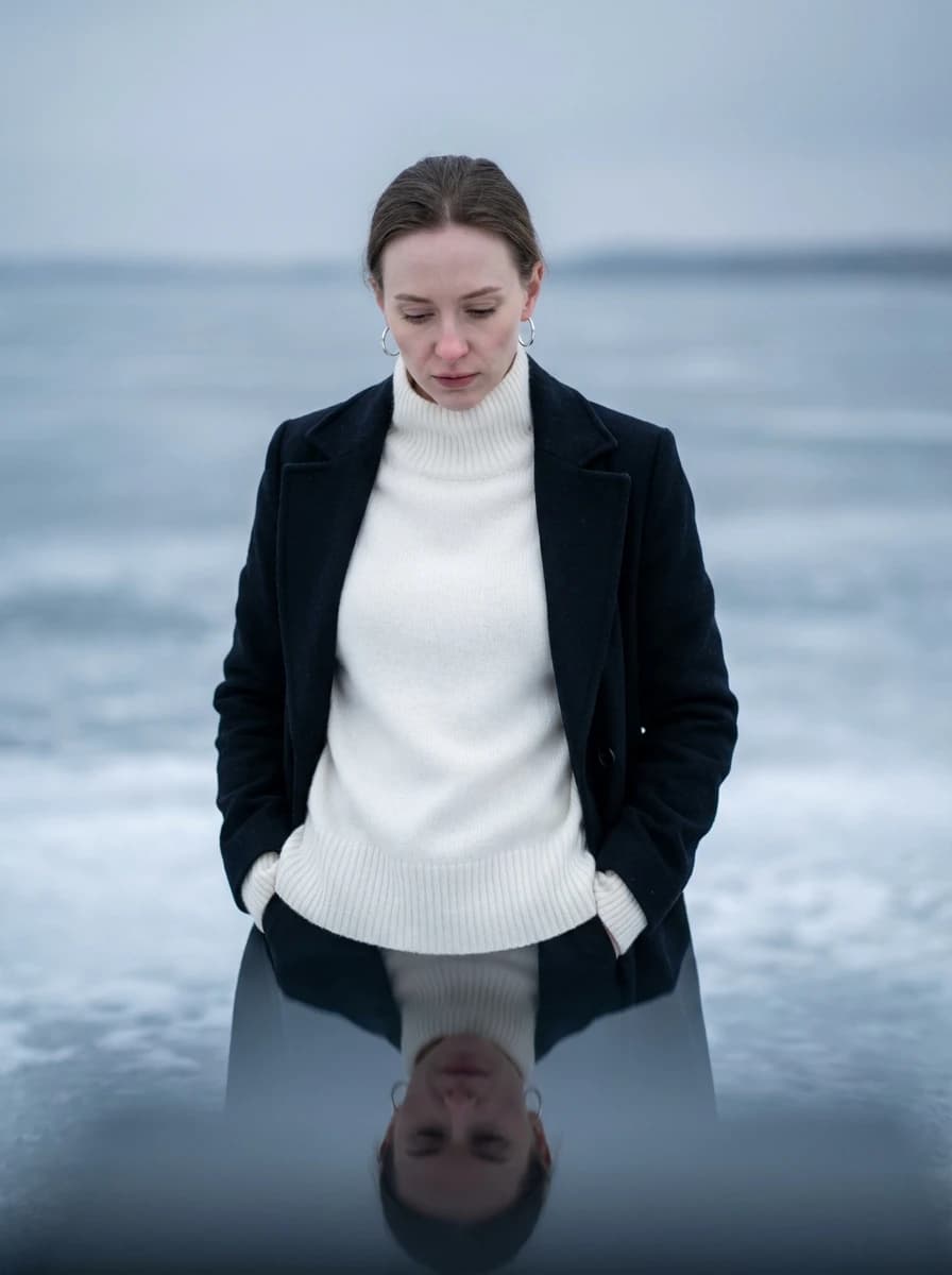 Frozen Lake Reflection fashion photography example 2