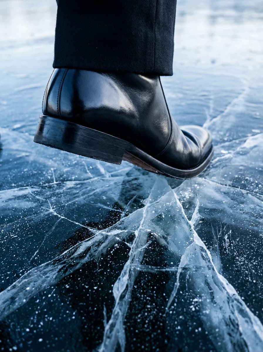 Frozen Lake Reflection fashion photography example 3