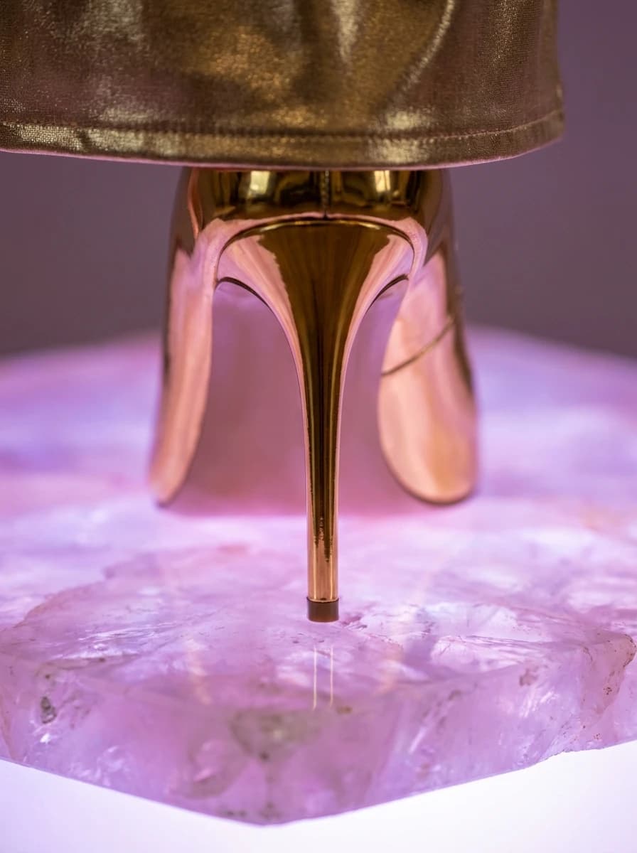 Glowing Crystal Cave fashion photography example 3