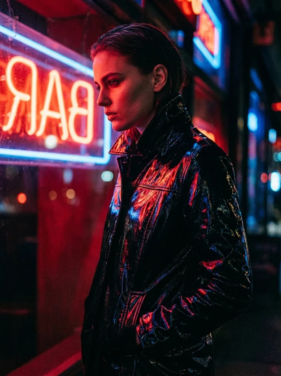 Hong Kong Neon Alleyway fashion photography example 2
