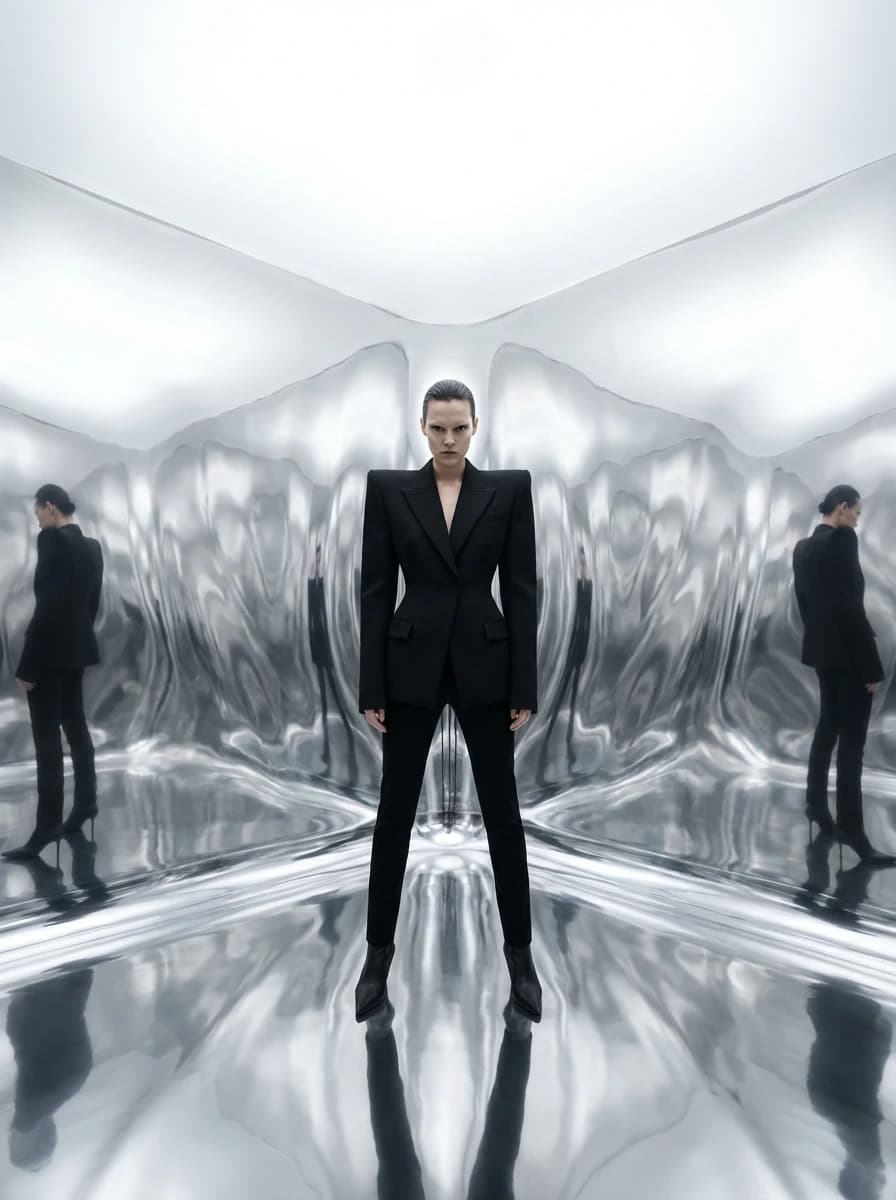 Liquid Metal Room fashion photography example 1