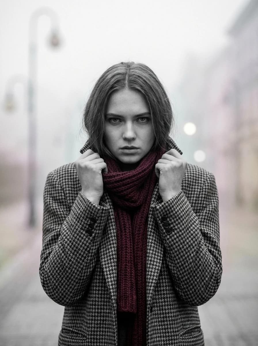London Foggy Pastel Street fashion photography example 2
