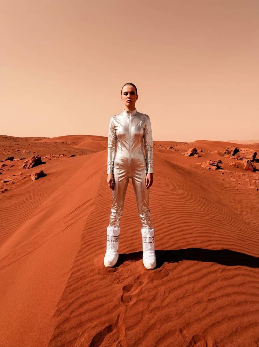 Martian Red Landscape fashion photography example 1