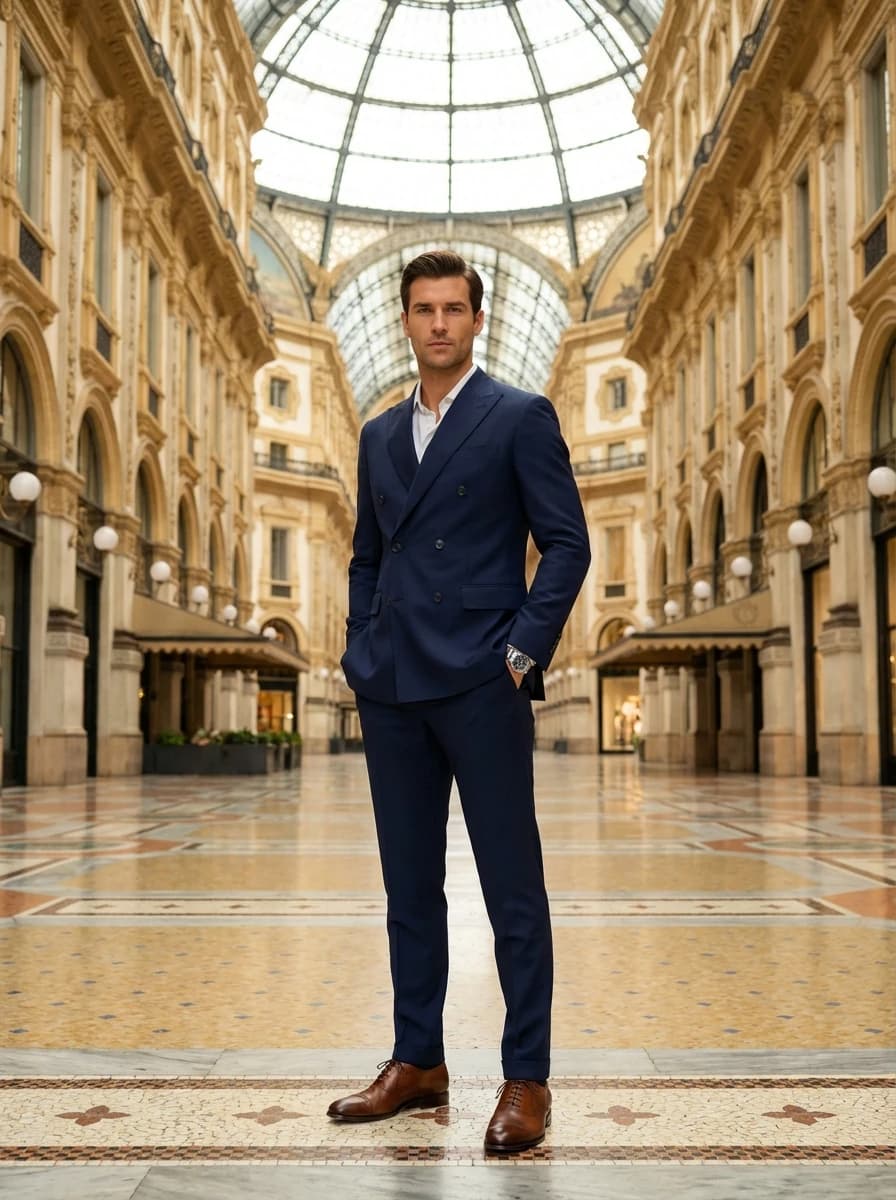 Milan Glass-Vaulted Galleria fashion photography example 1