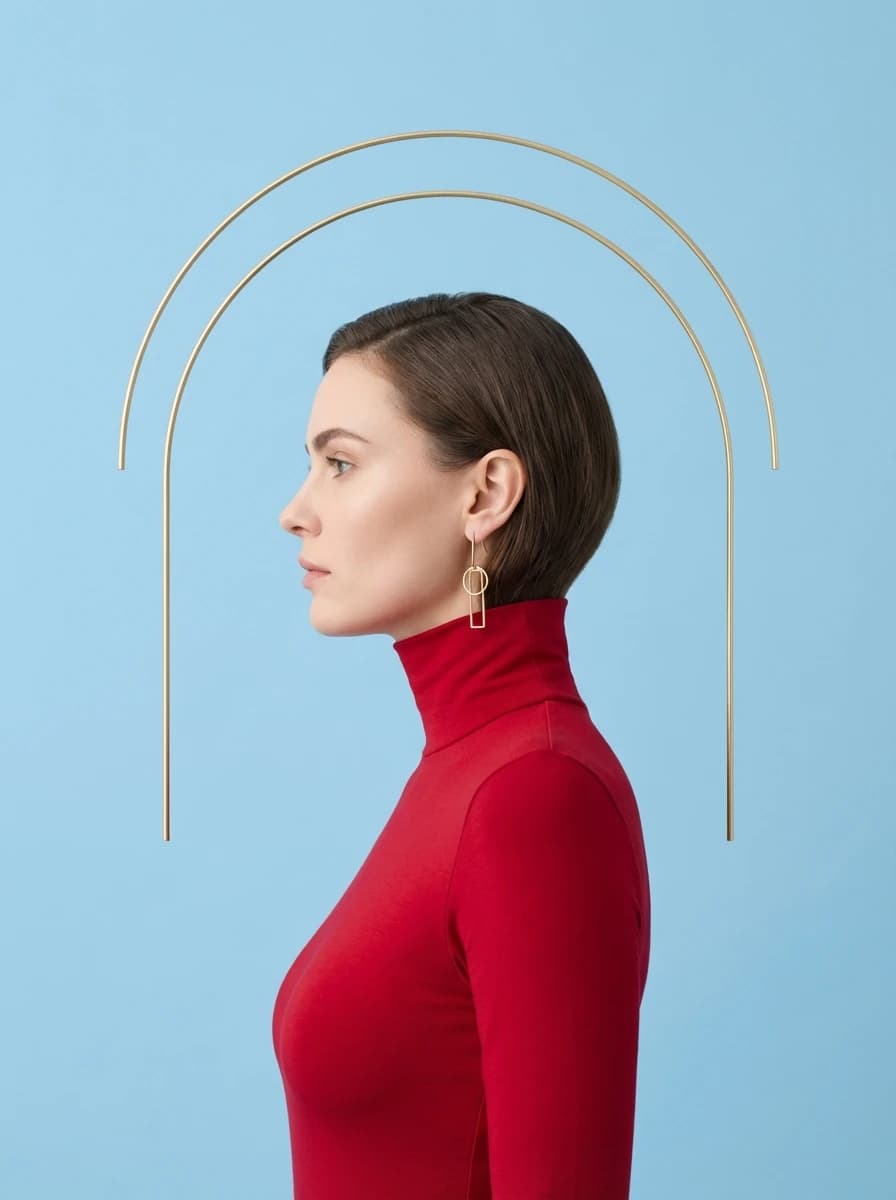 Minimalist Abstract Geometric Void fashion photography example 2