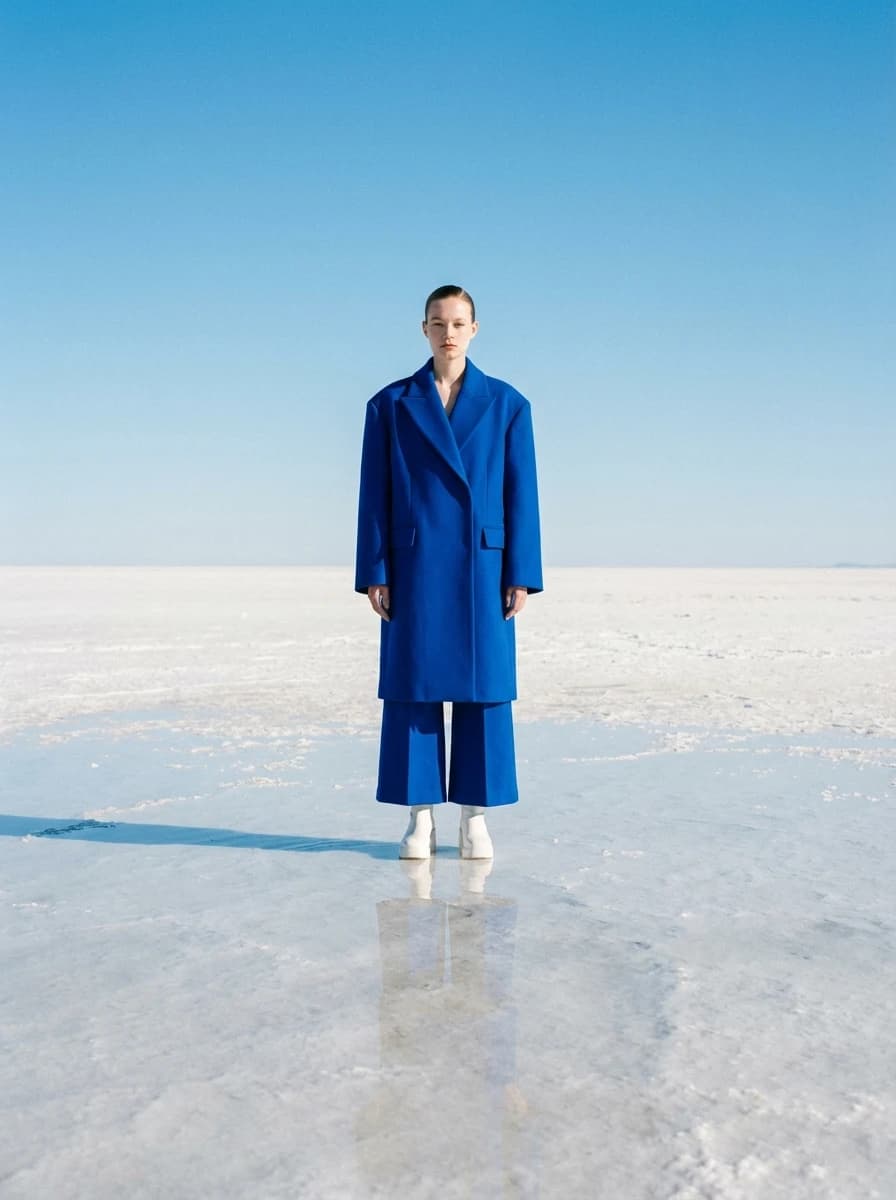 Minimalist Salt Flats fashion photography example 1