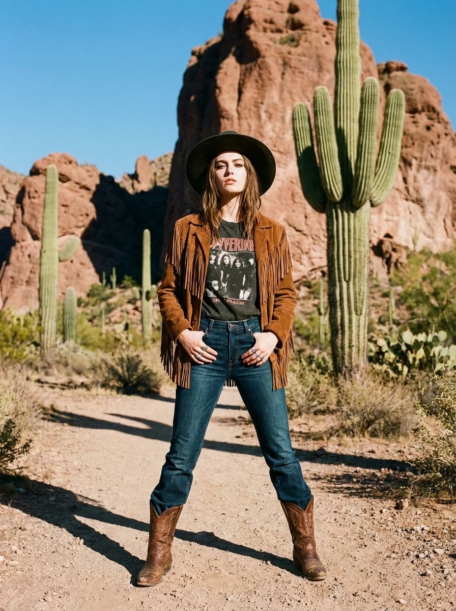 Mojave Red Rock Desert fashion photography example 1