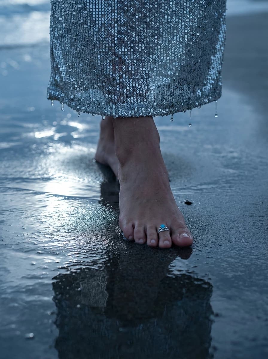 Moonlit Ocean Shore fashion photography example 3