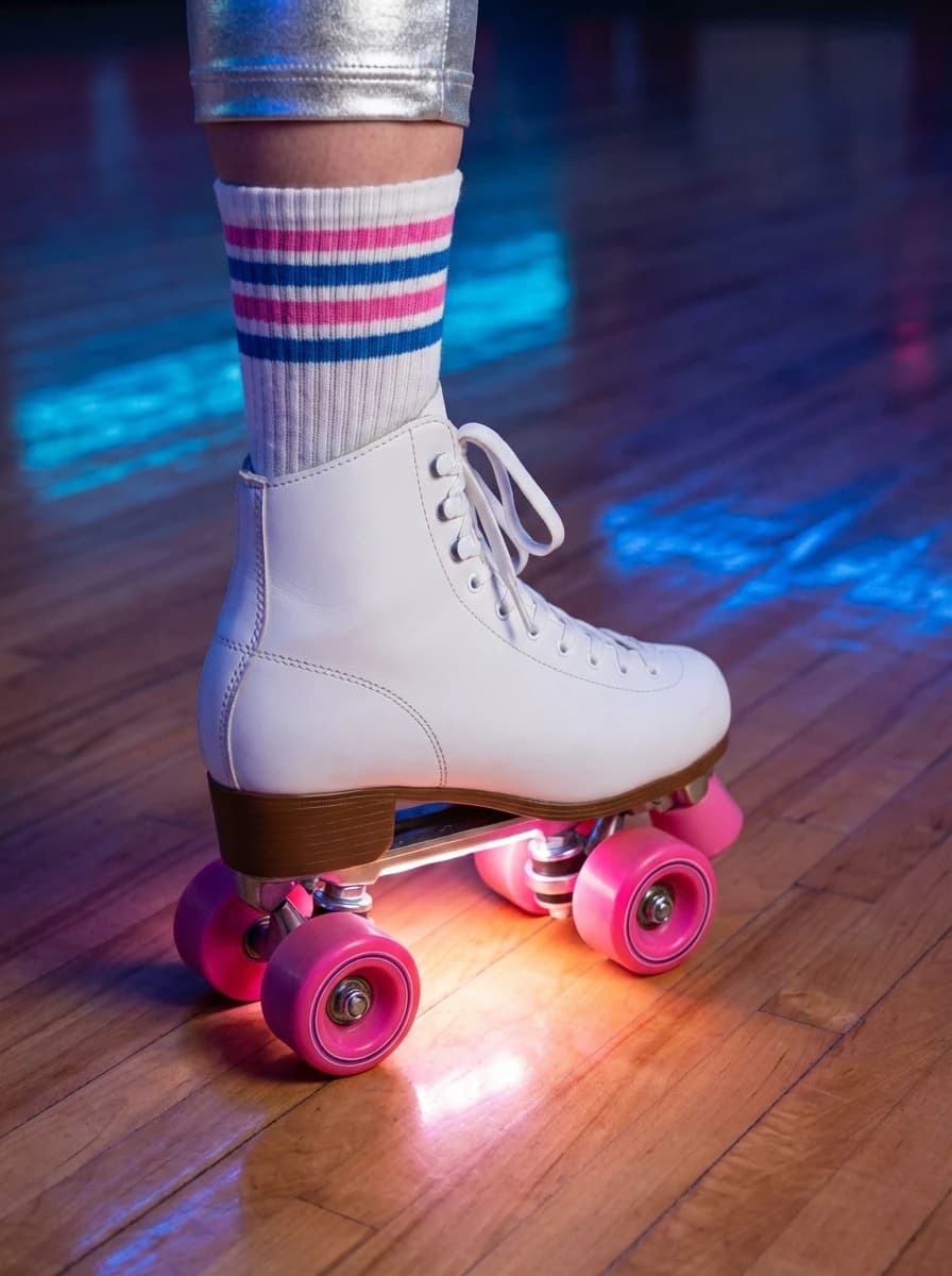 Neon-Lit Roller Rink fashion photography example 3