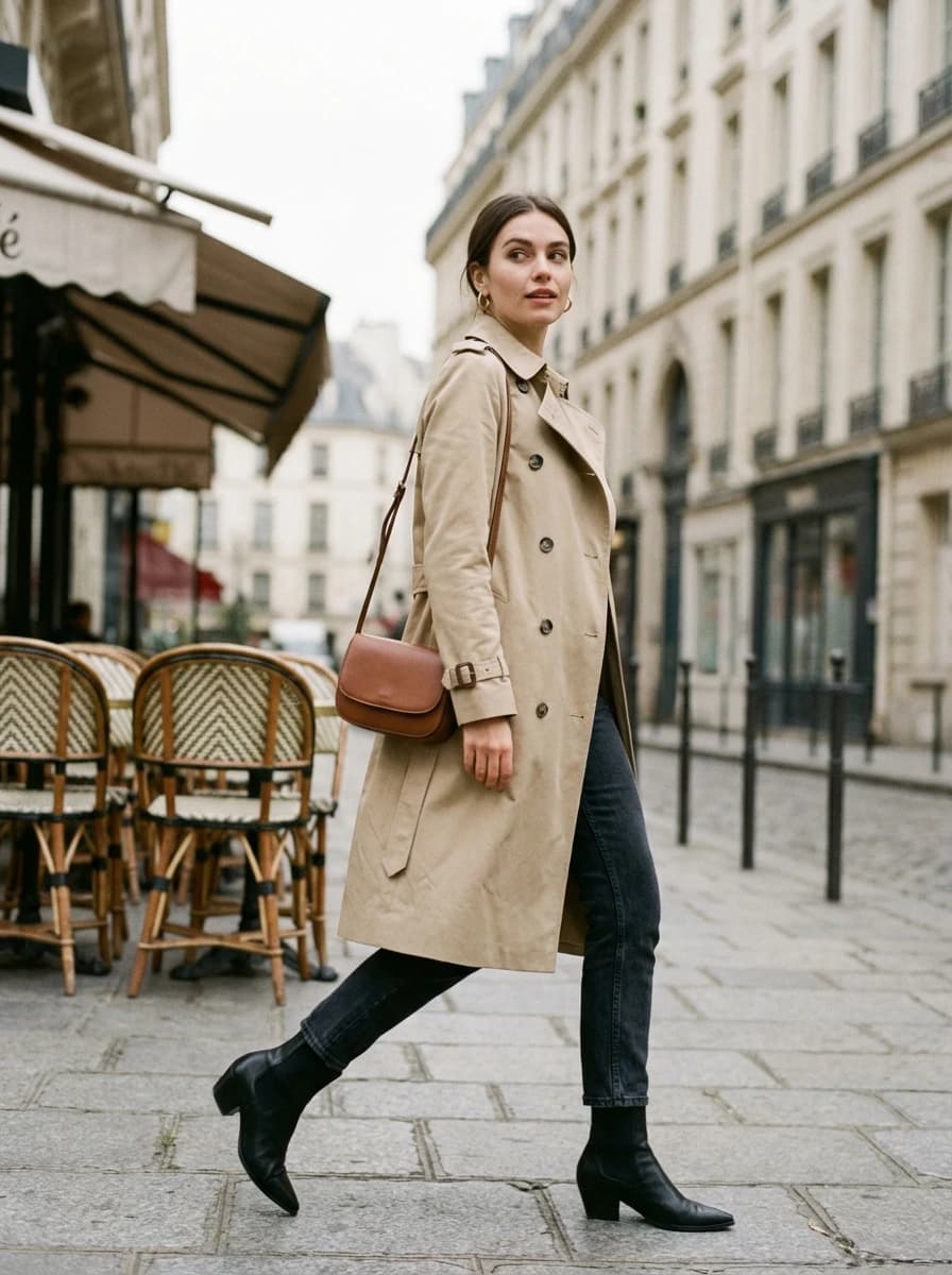 Paris Cobblestone Cafe fashion photography example 1