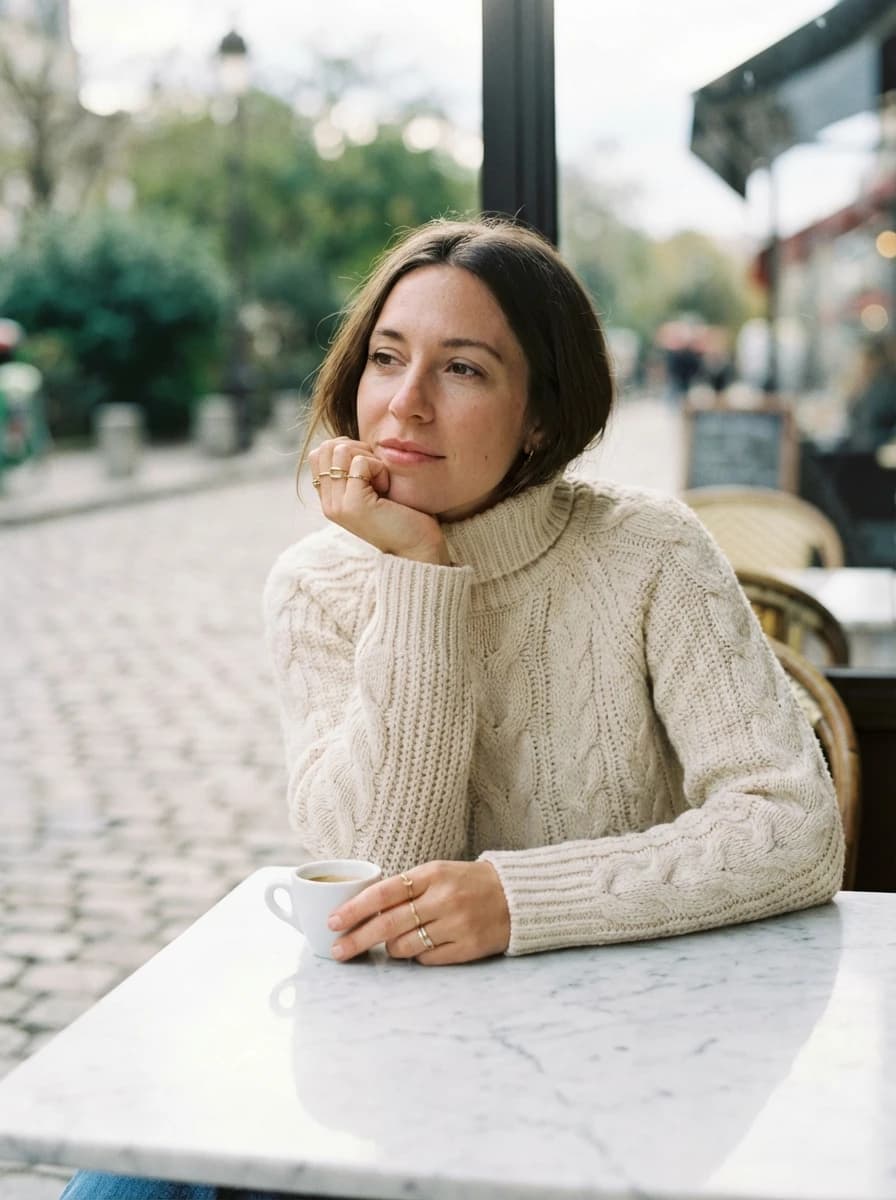 Paris Cobblestone Cafe fashion photography example 2