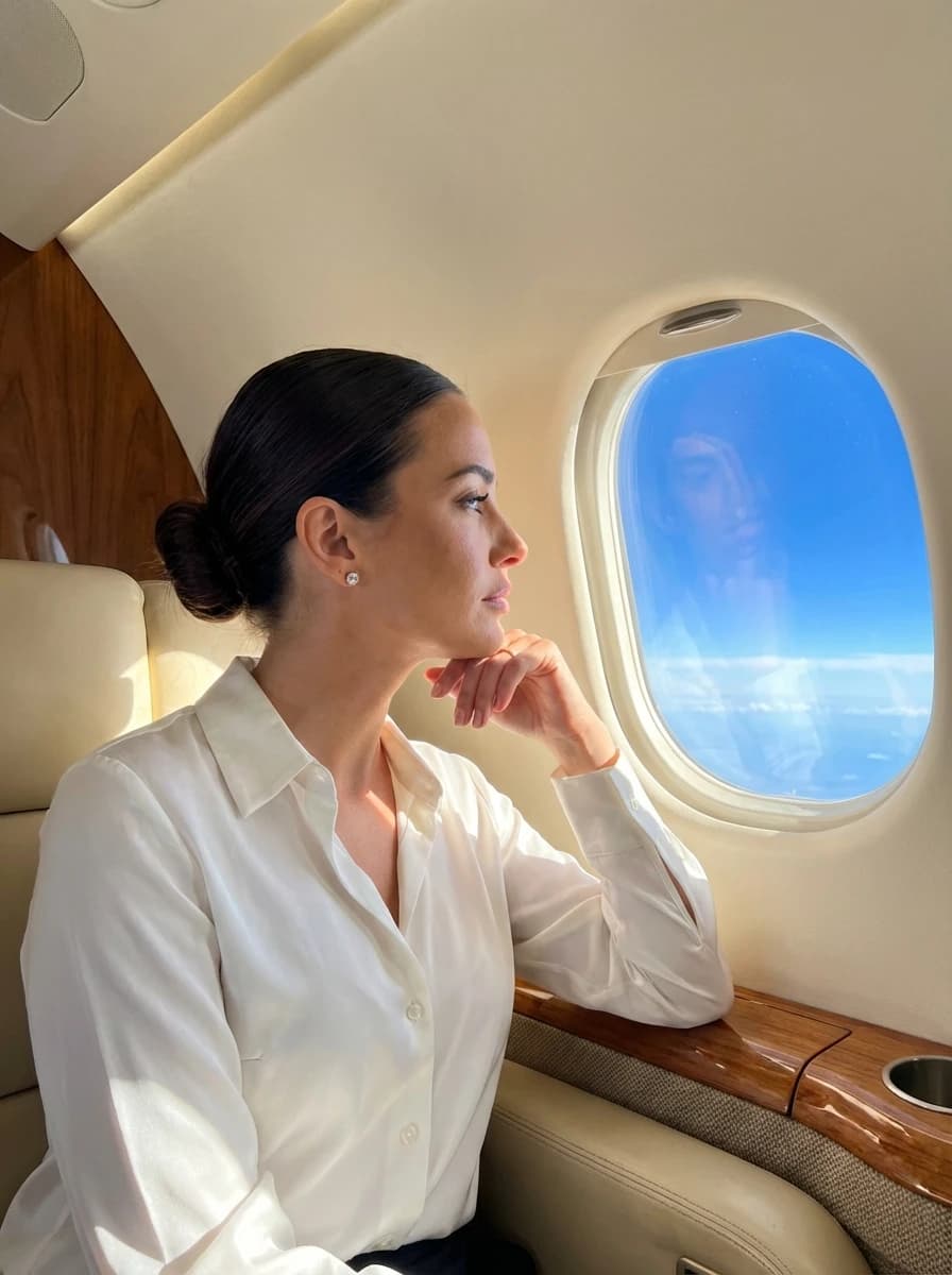 Private Jet Interior fashion photography example 2