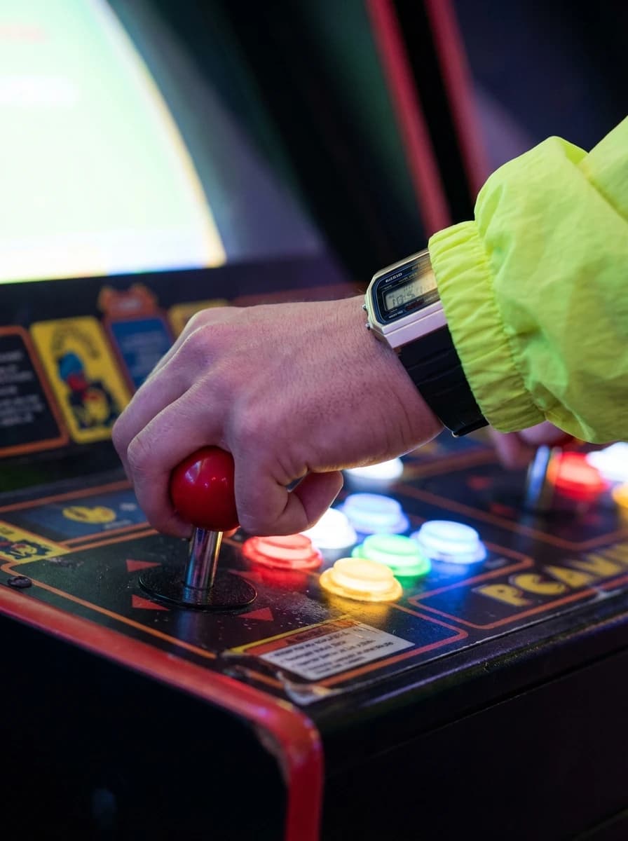 Retro 80s Arcade Room fashion photography example 3