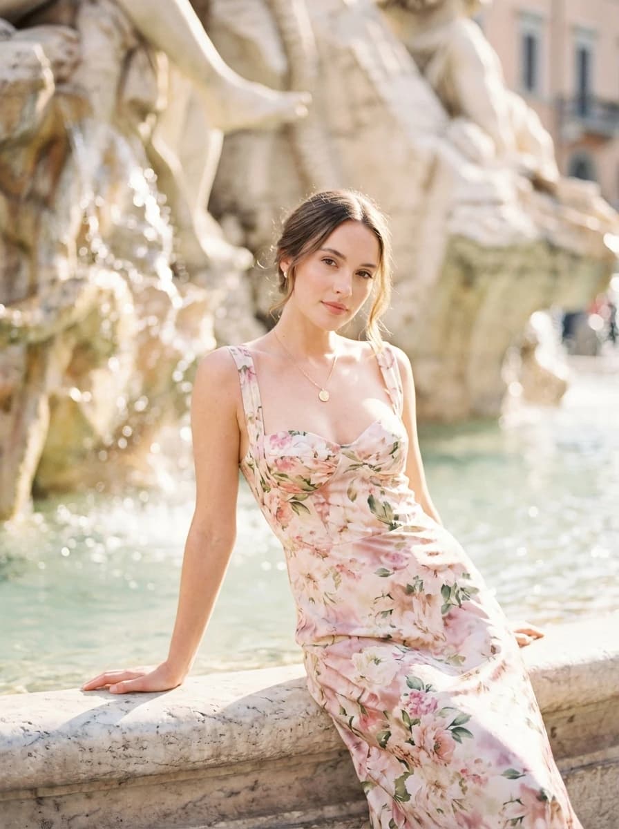 Rome Ancient Piazza fashion photography example 2