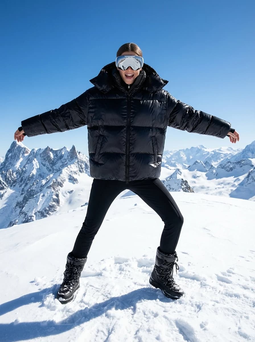 Snow-Capped Alpine Peak fashion photography example 1