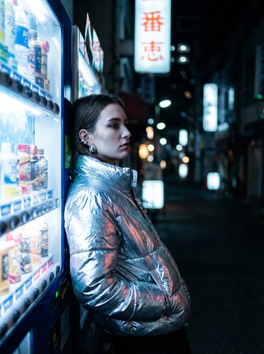 Tokyo Neon-Lit Intersection fashion photography example 2