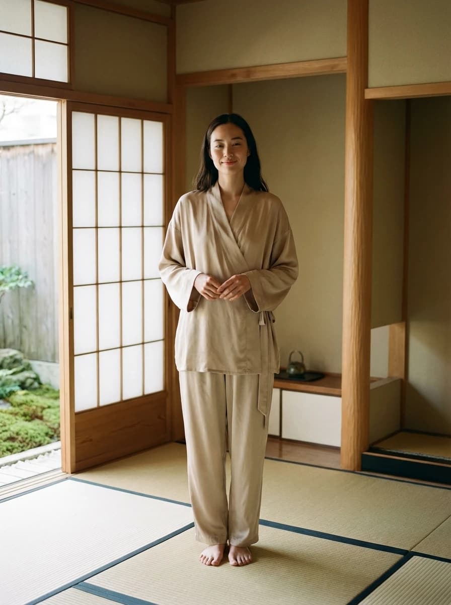 Traditional Japanese Ryokan fashion photography example 1