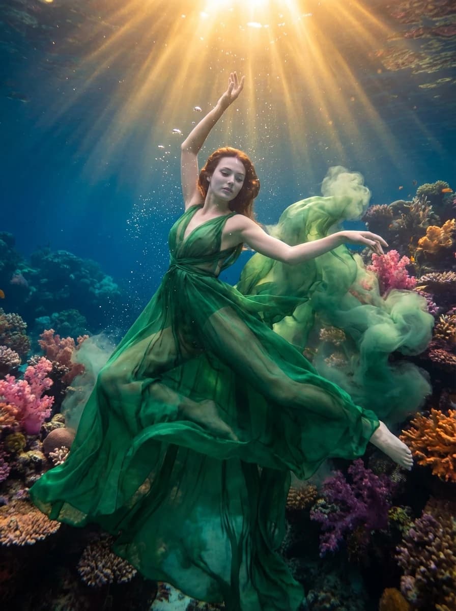 Underwater Coral Reef fashion photography example 1