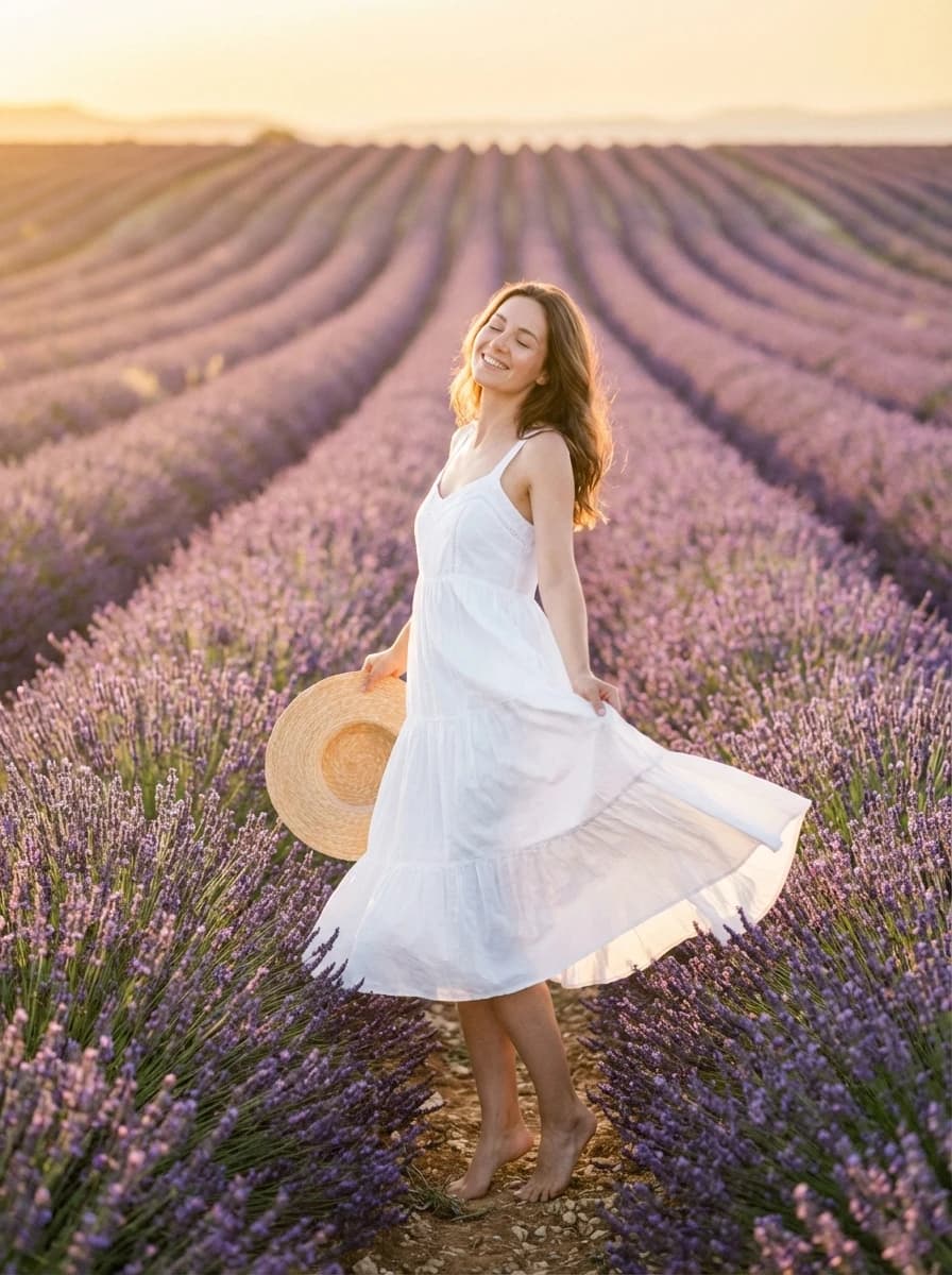 Vibrant Lavender Fields fashion photography example 1