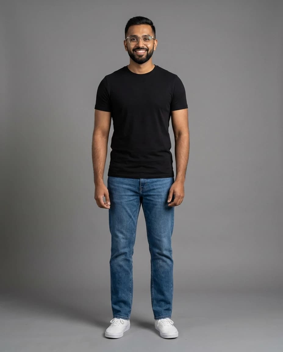 AI fashion photoshoot - standard e-commerce model