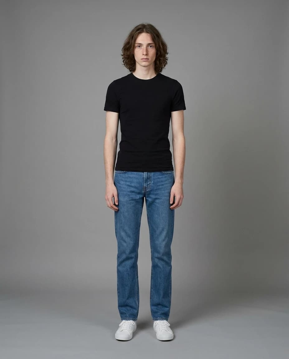 AI fashion photoshoot - editorial studio lighting