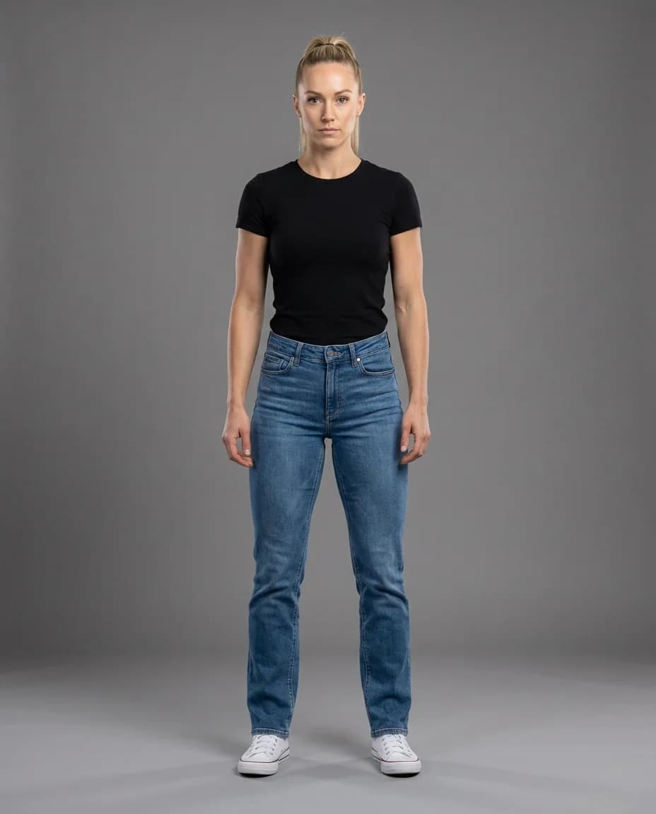 AI fashion photoshoot - fitness activewear style example