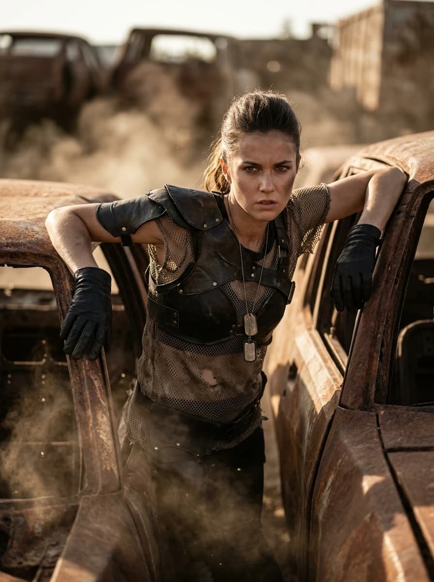 Apocalyptic / Wasteland fashion photography example 2