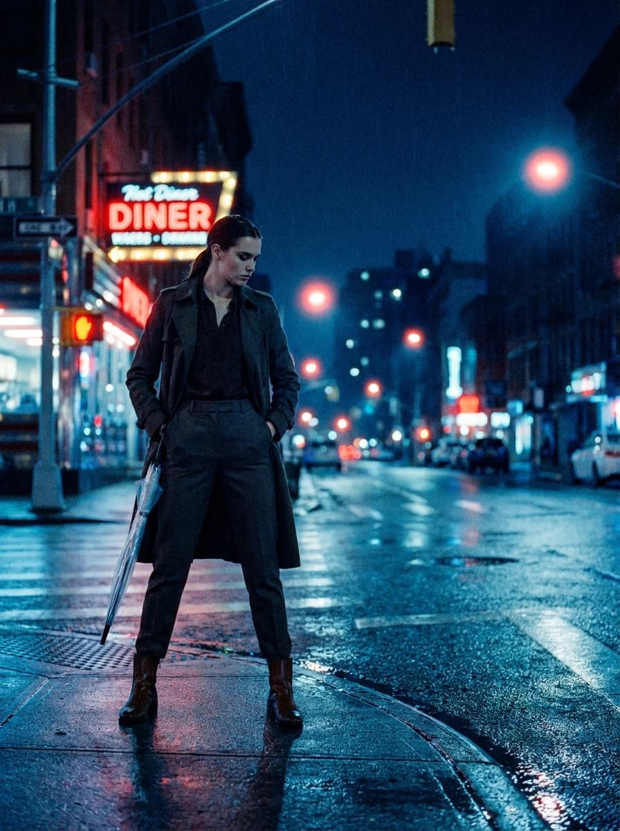 Cinestill 800T fashion photography example 1