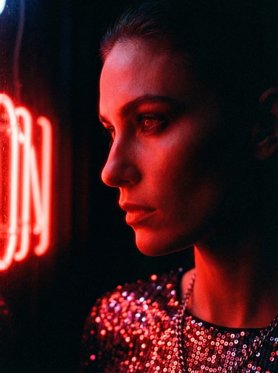 Cinestill 800T fashion photography example 3