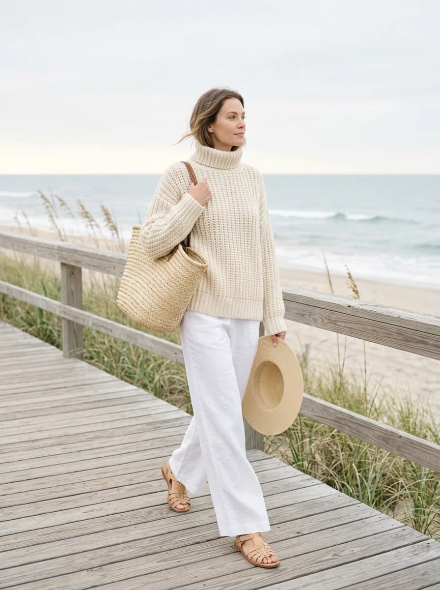 Coastal Grandmother fashion photography example 1