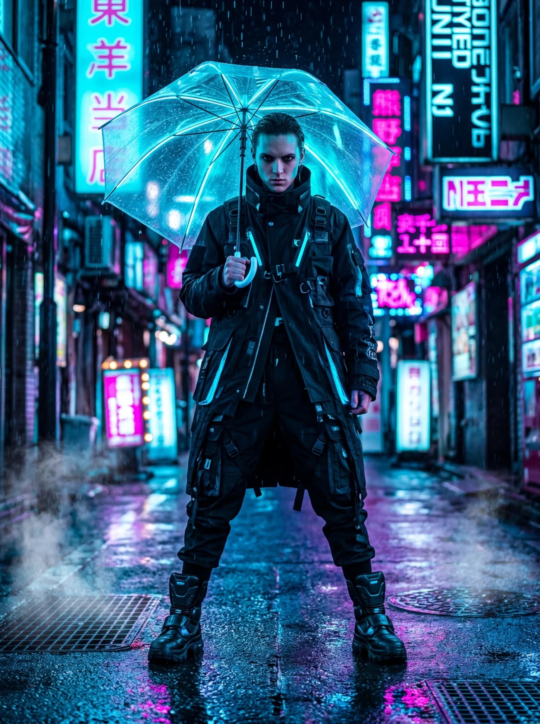 Cyberpunk / Dystopian fashion photography example 1