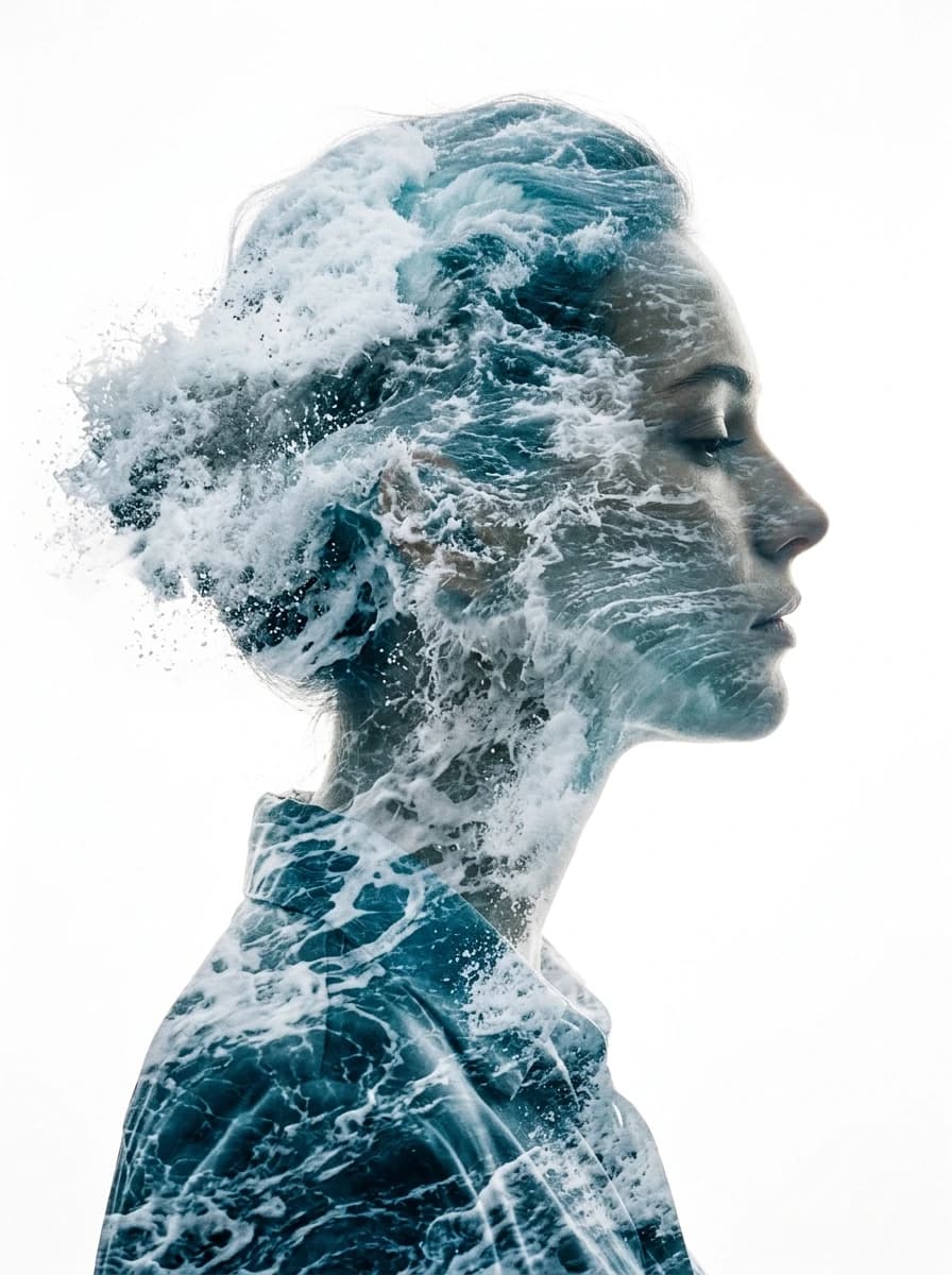 Double Exposure fashion photography example 3