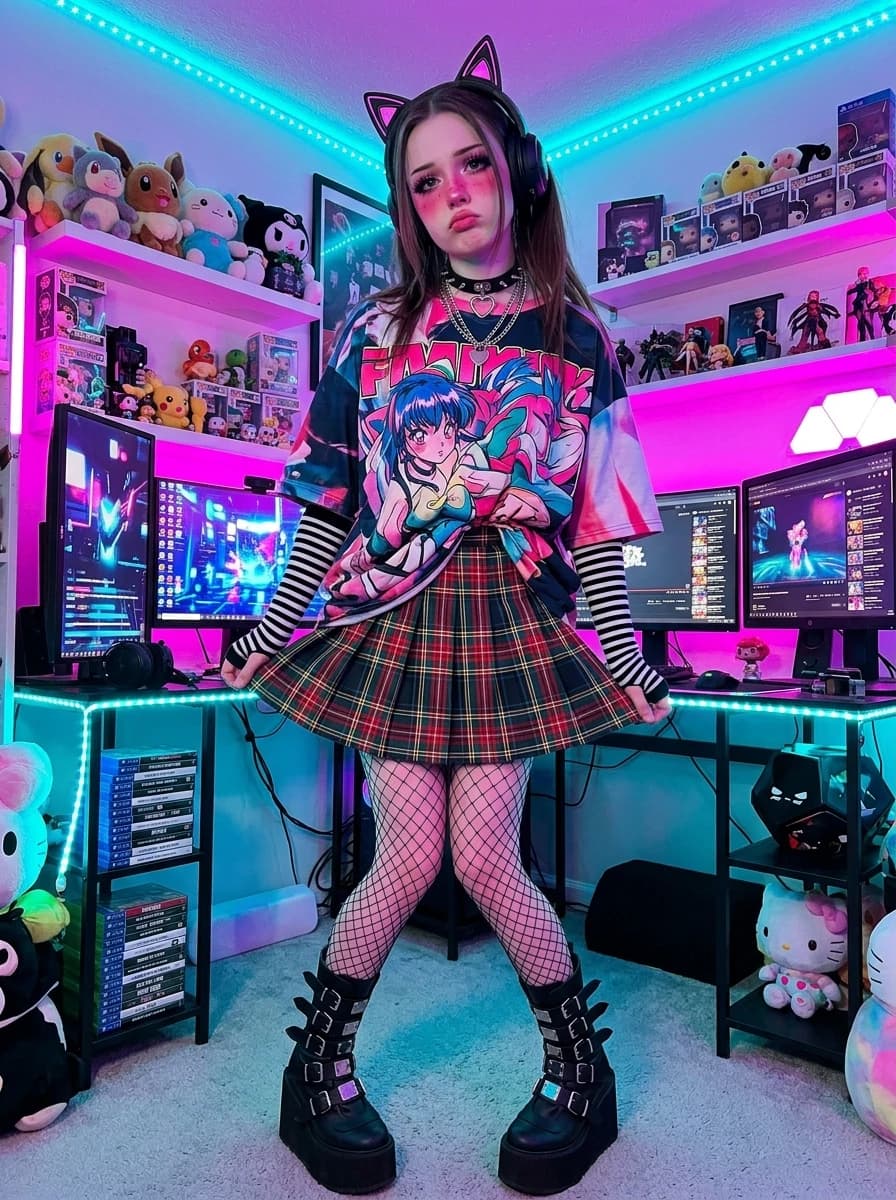 E-Girl / Alt-Gamer fashion photography example 1