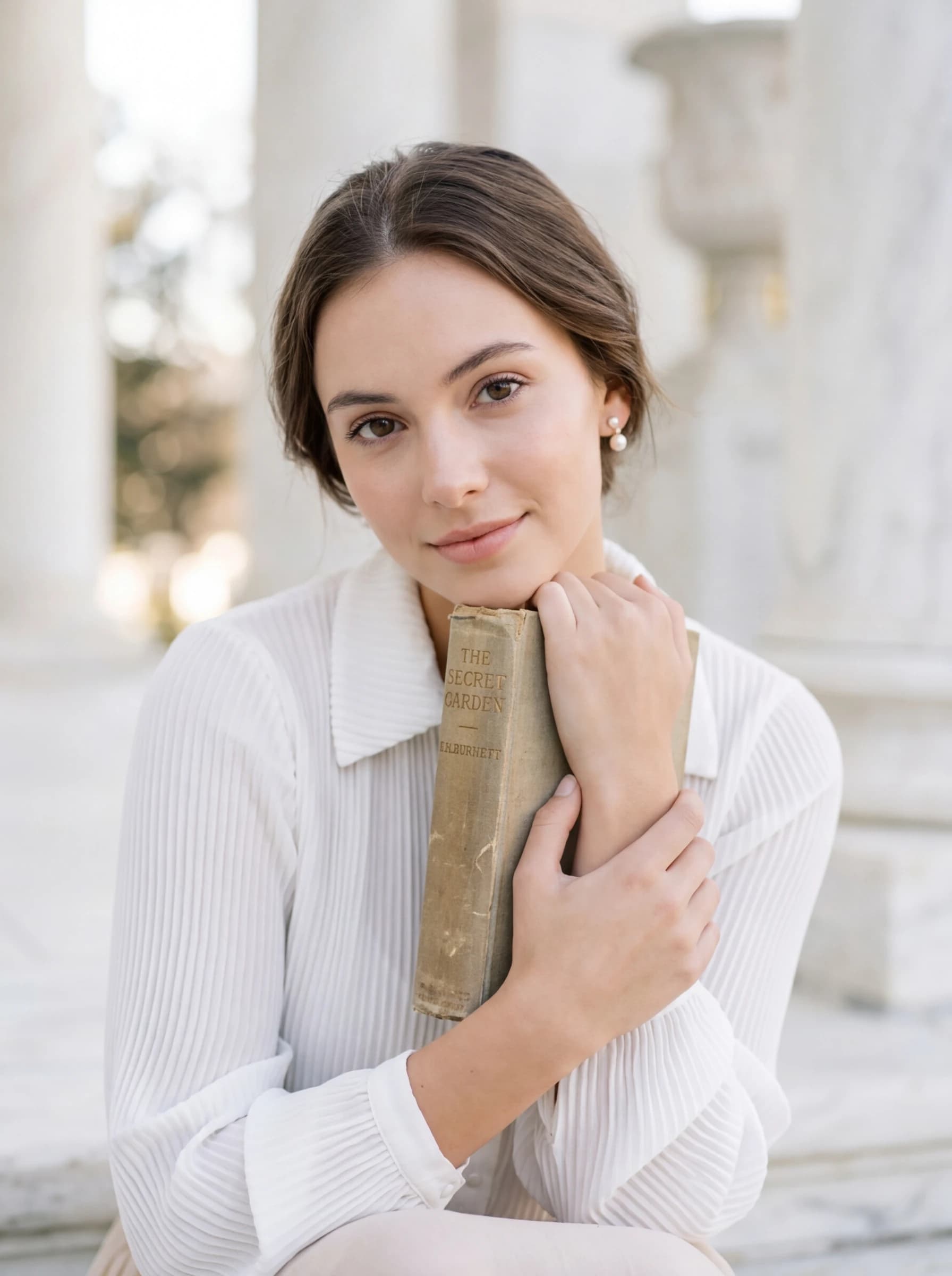 Light Academia fashion photography example 3